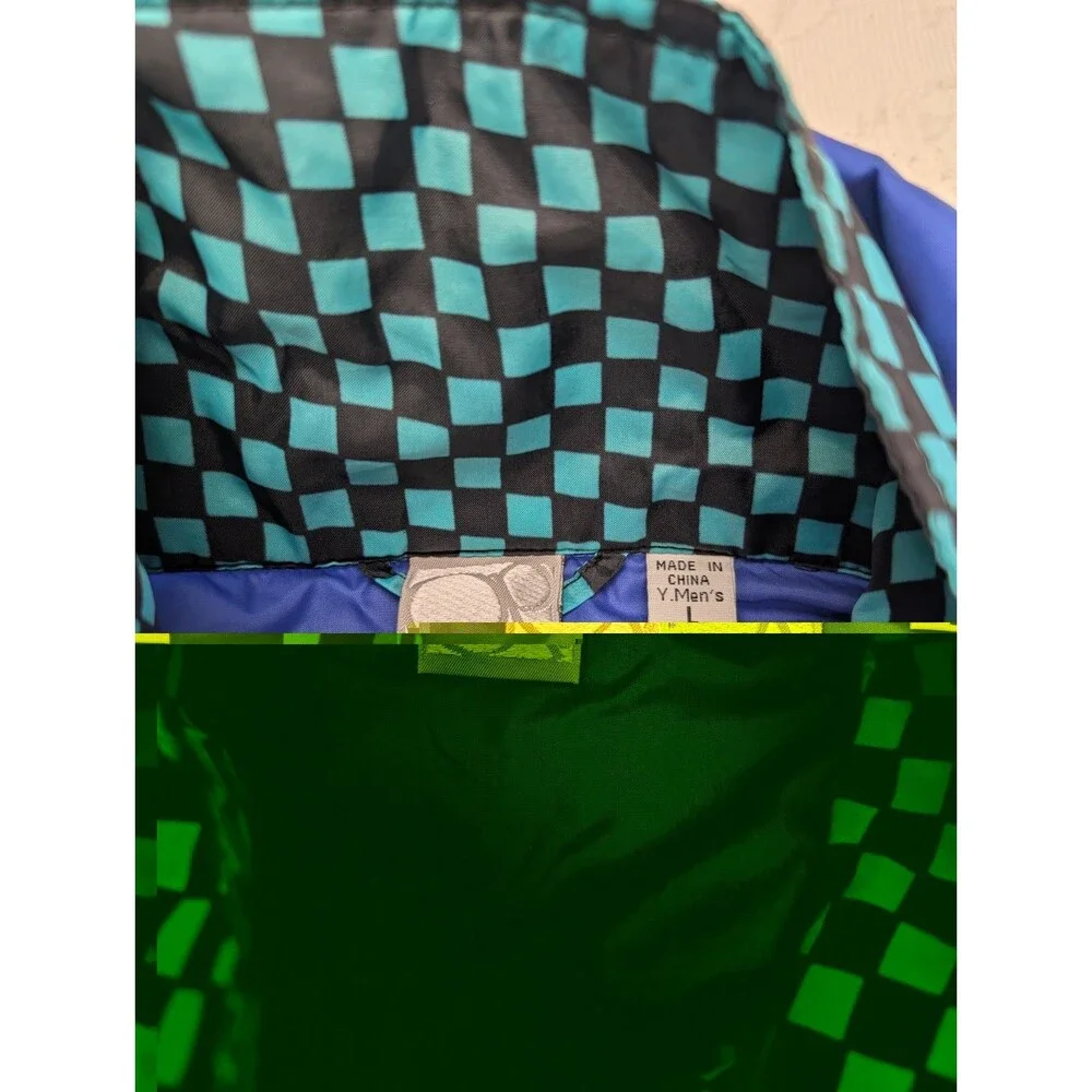 Ocean Pacific OP Vintage 80s 90s Windbreaker Jacket Neon Green Pink Purple Beach